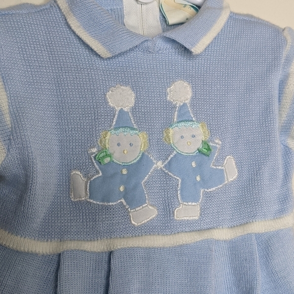 Vintage Bright Future Clown Footie Polo Onepiece 0-3m - Picture 3 of 5